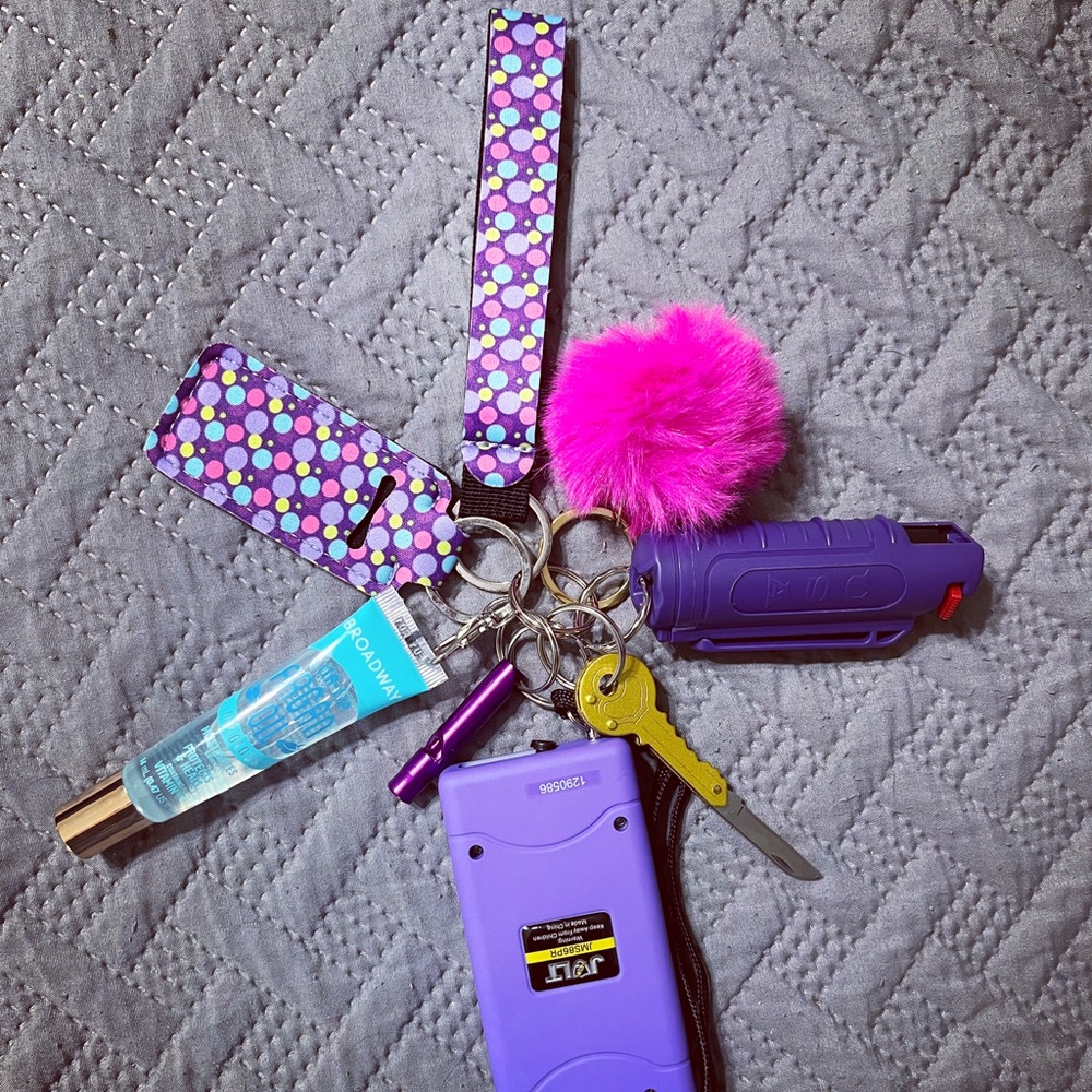 Women’s Essential Wristlet - Purple Polka Dots